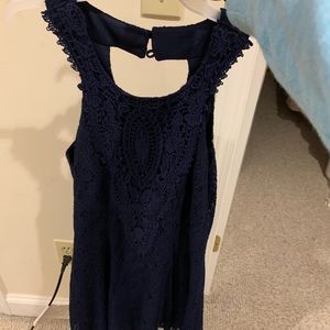 Navy lace dress